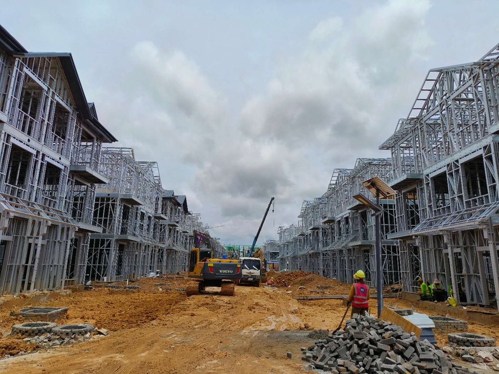 睿婕柬埔寨500棟輕鋼別墅60天封頂！金邊創舉詮釋中國速度與建造新高度